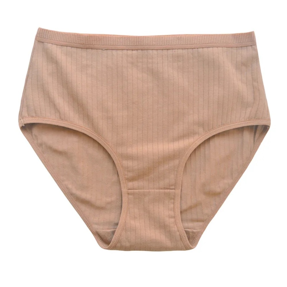 3/$18 Classic Full-Coverage Brown Panties Underwear High Waist Briefs Women Girl